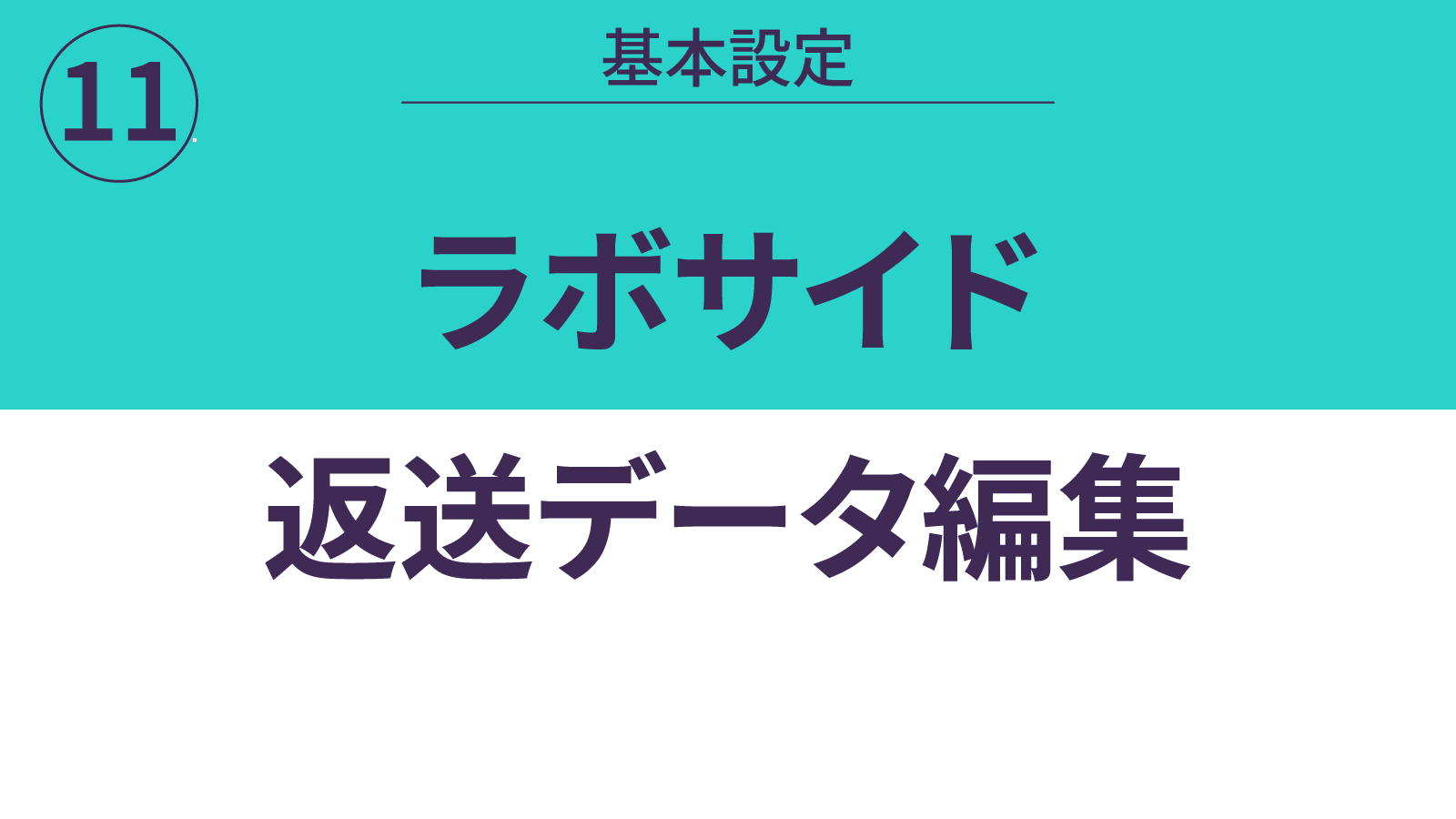 ラボサイド返送データ編集