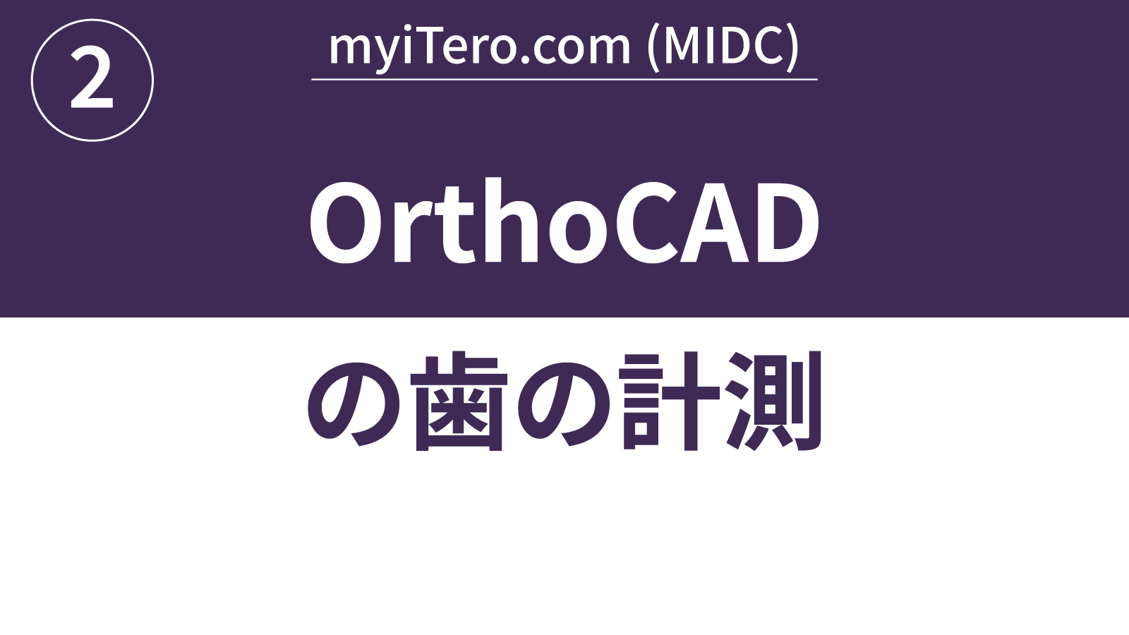 OrthoCadの歯の計測
